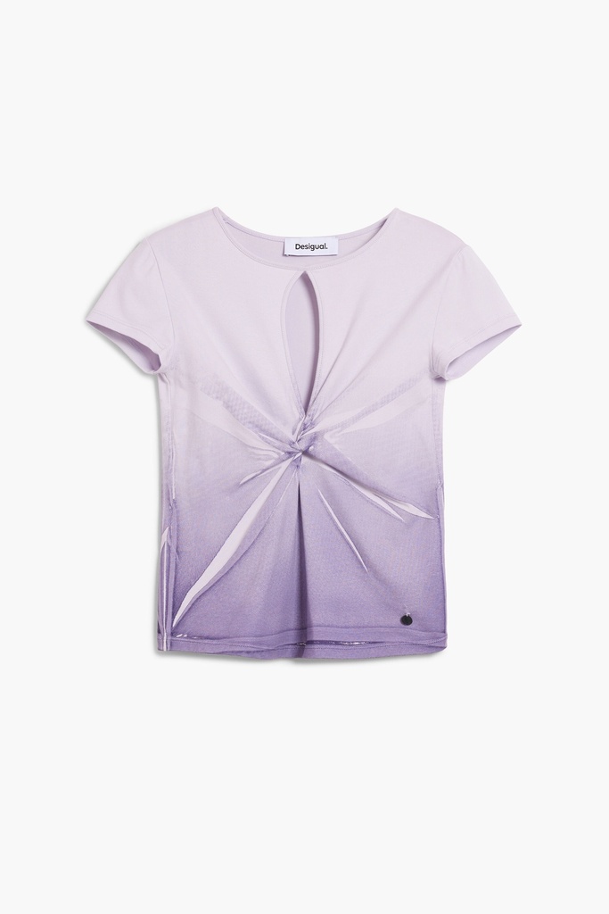 Short-sleeve T-shirt with opening 