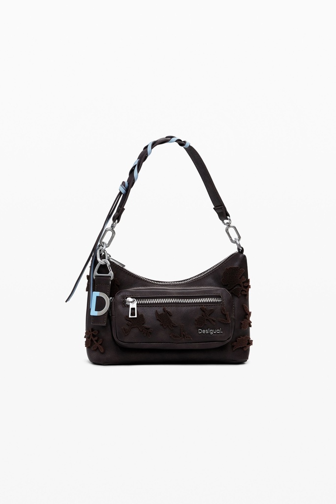 BAG_STENCIL FLOWER ME 6009 CHOCOLATE