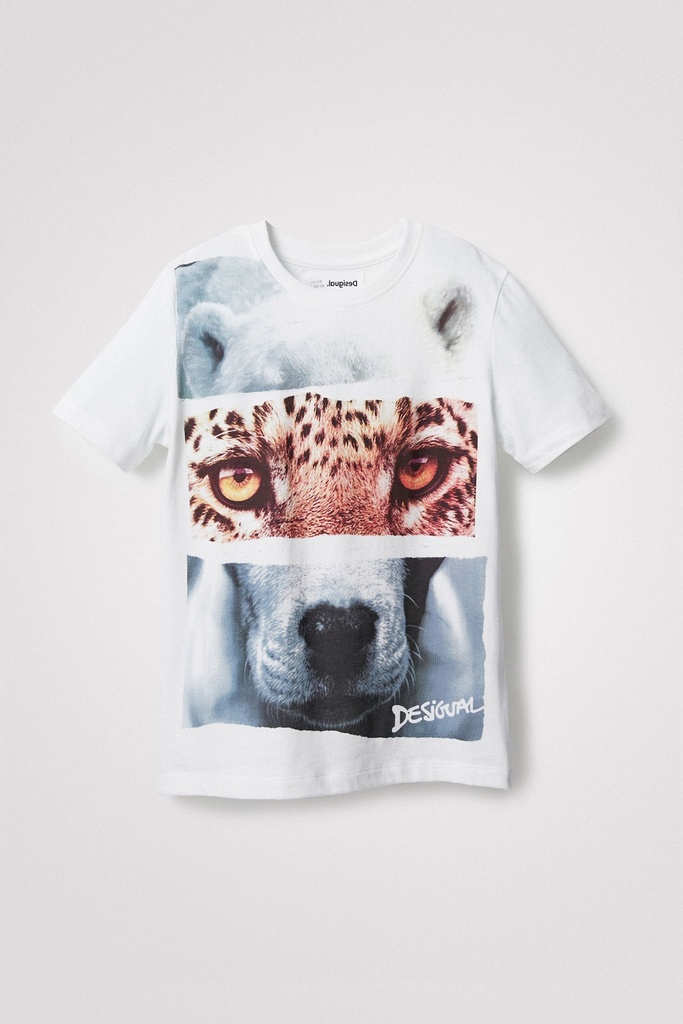 Camiseta print fotográfico animal