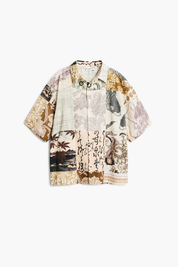 Oriental patch shirt 
