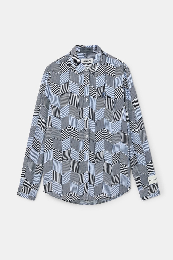 Camisa rombos rayas 100% algodón
