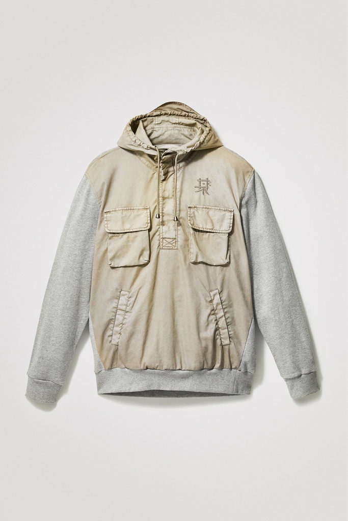Sudadera híbrida capucha