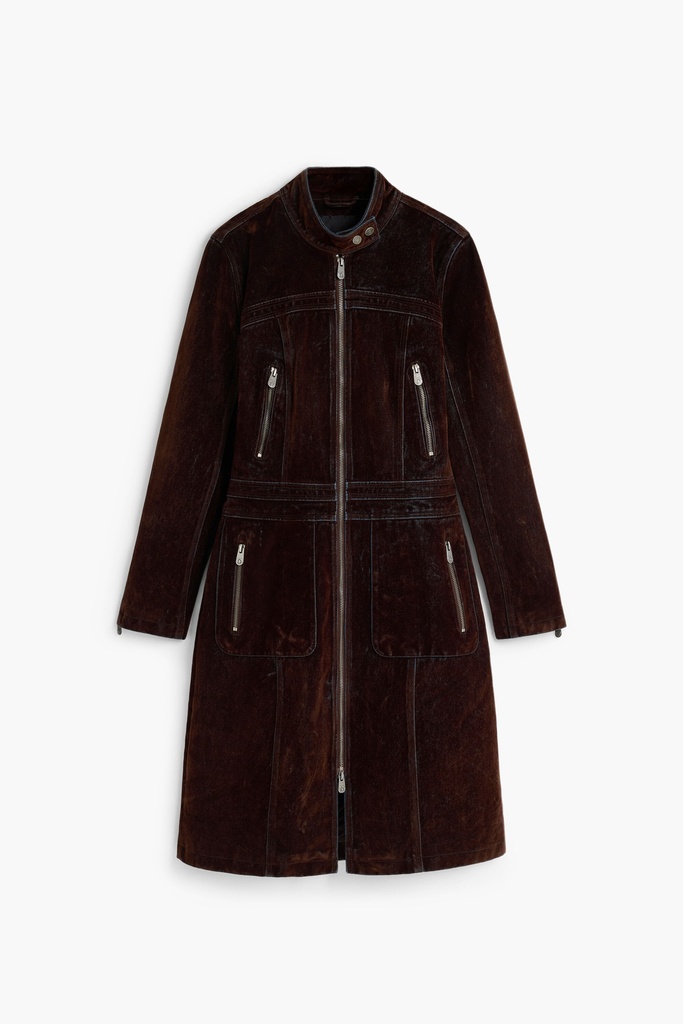 COAT_VELVET 6044 MARRON OSCURO