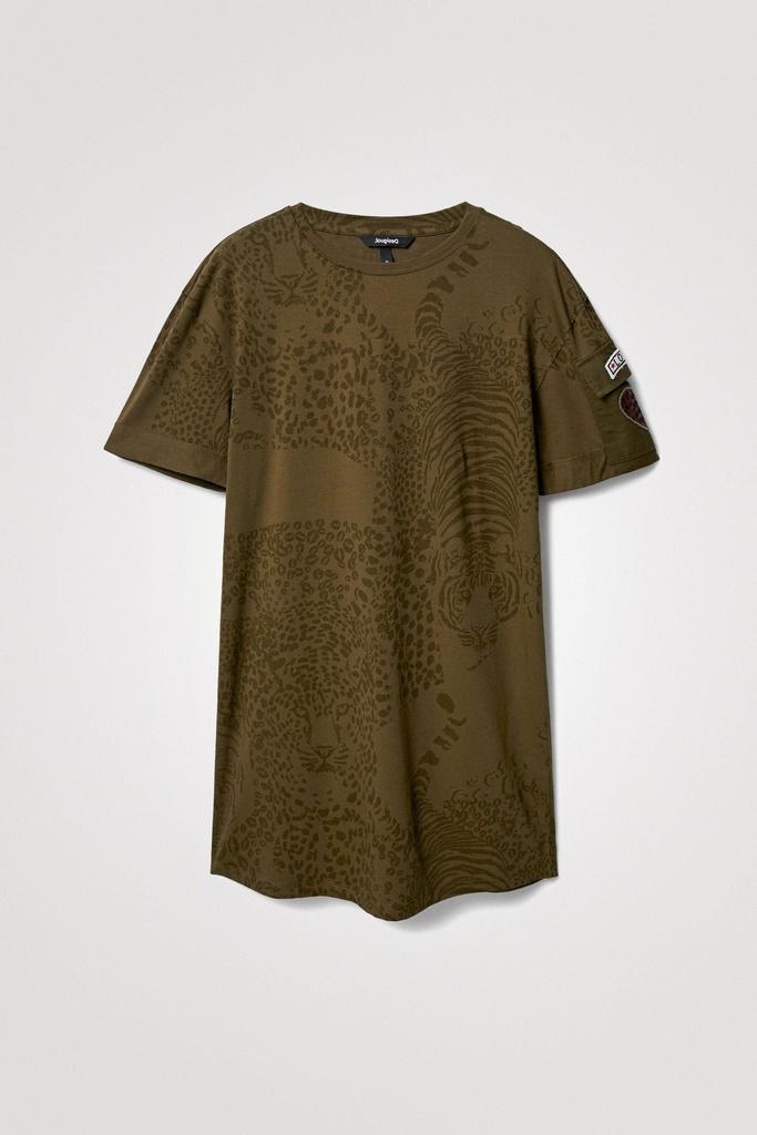 Vestido corto camisetero