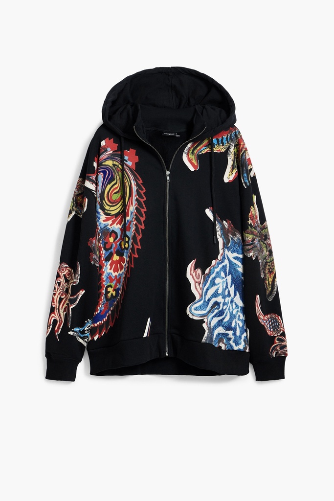 SWEAT_MELTED PAISLEYS_ 2000 NEGRO