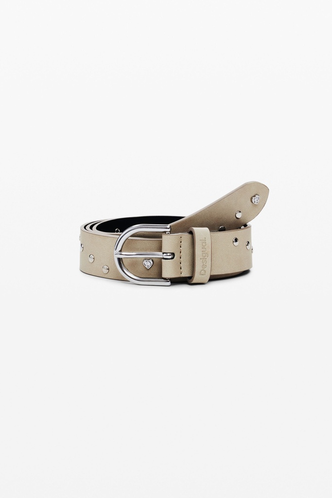 BELT_HEART STUDS ECRU 6008 BEIGE