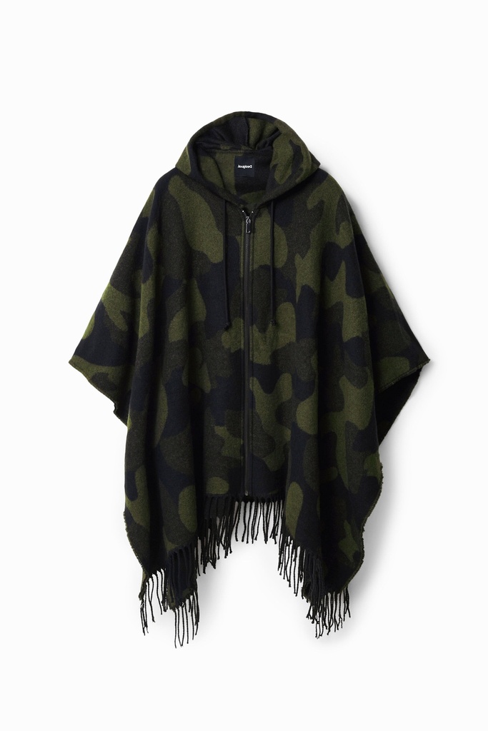 PONCHO_ABSTRACT A 4003 VERDE MILITAR