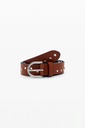 BELT_HEART STUDS 6000 MARRON