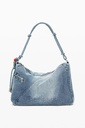 BAG_HALF LOGO DENIM L 5005 DENIM RAW