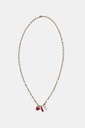Collar largo dorado charms