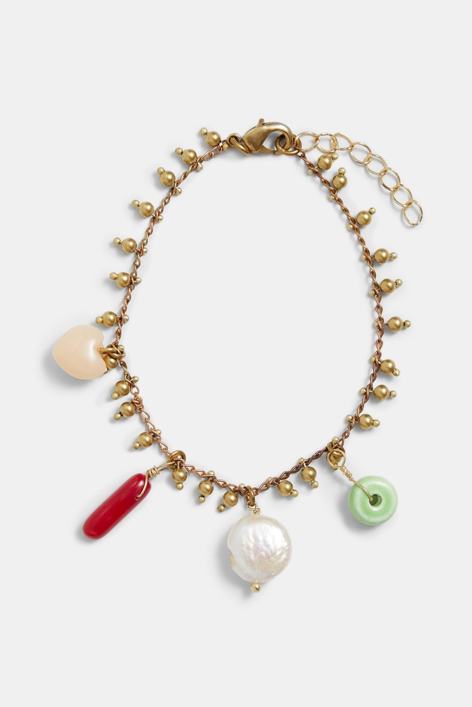 Pulsera cadenita dorada charms