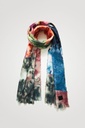 Foulard largo bajo deshilachado