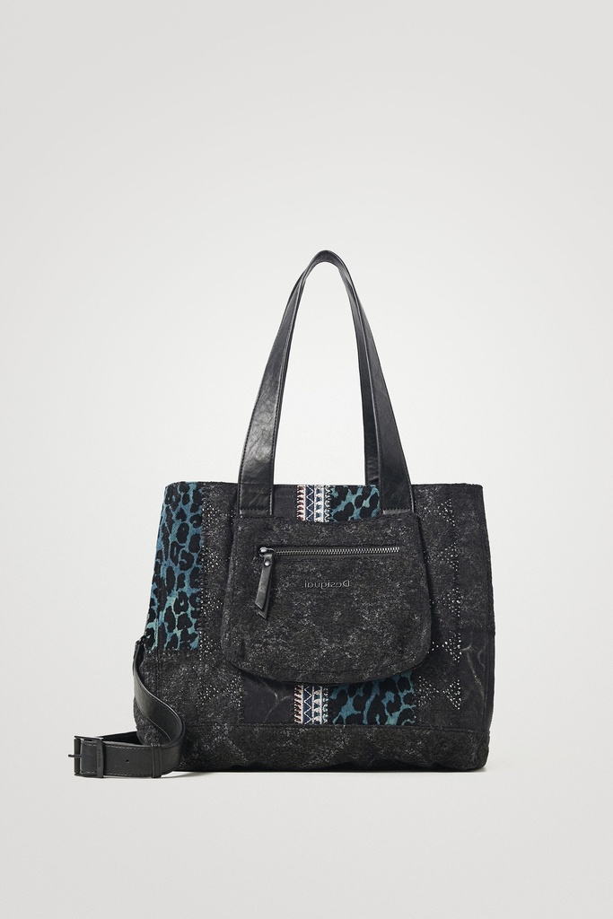 Bolso shopping bag reptil