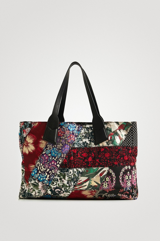 Bolso shopping bag jacquard floral