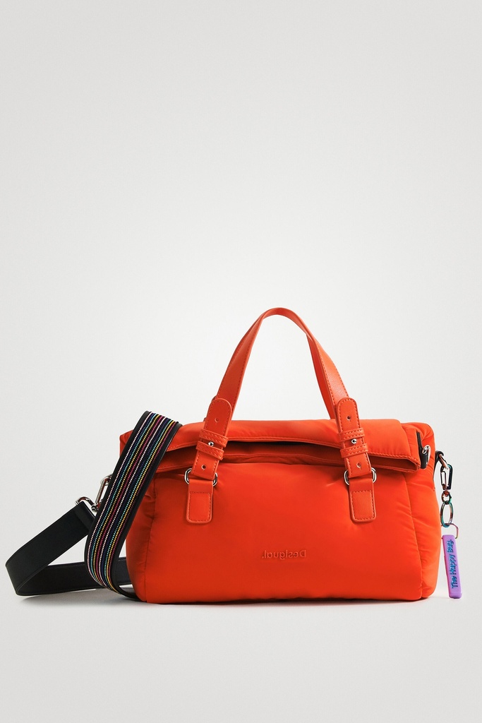 Bolso mano tejido técnico color plano