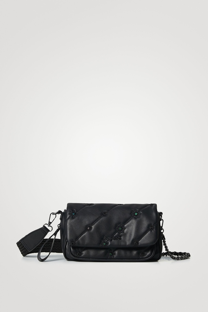 Bolso bandolera acolchado efecto piel