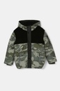 Chaqueta acolchada capucha camuflaje