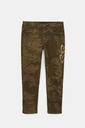 Pantalón recto estampado bordado 