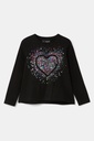 Camiseta corazón lentejuelas