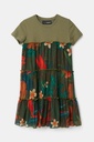 Vestido camisetero volantes flores