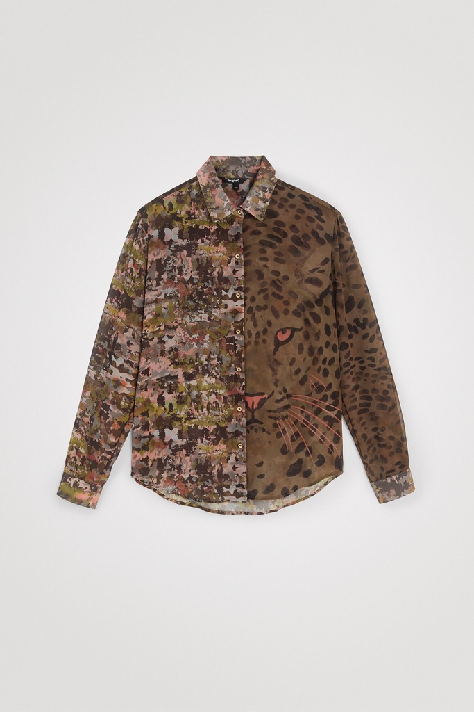 Camisa doble estampado salvaje