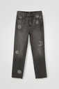 Pantalón vaquero straight cropped cosmic