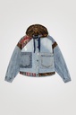 Chaqueta oversize vaquera capucha