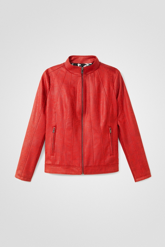 Chaqueta slim cuello alto