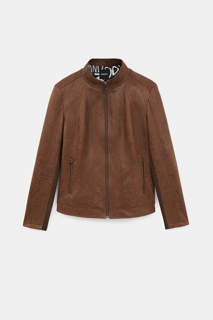 Chaqueta slim cuello alto