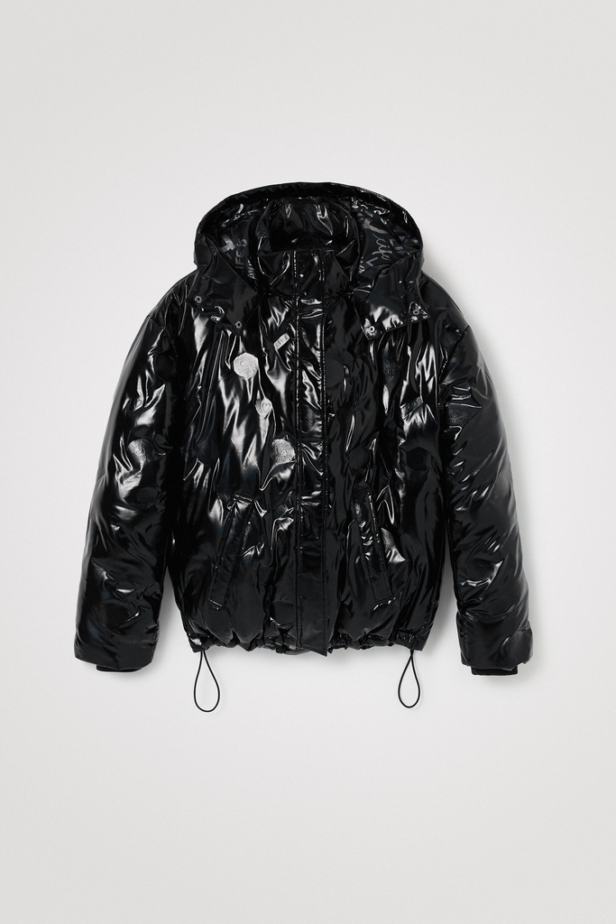 Chaqueta oversize acolchada vinilo