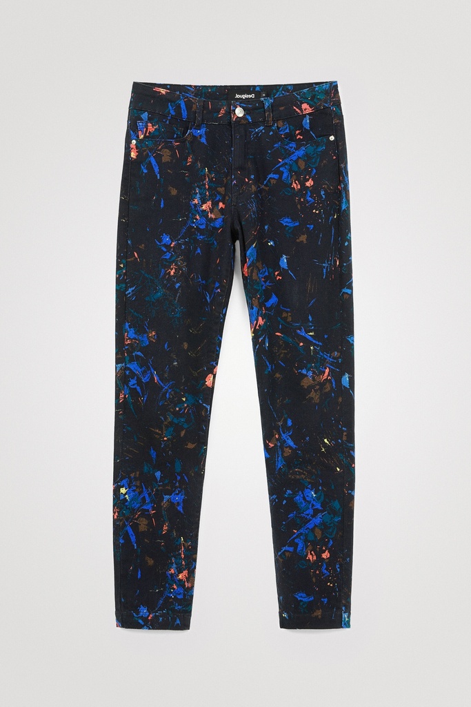 Pantalón skinny salpicado