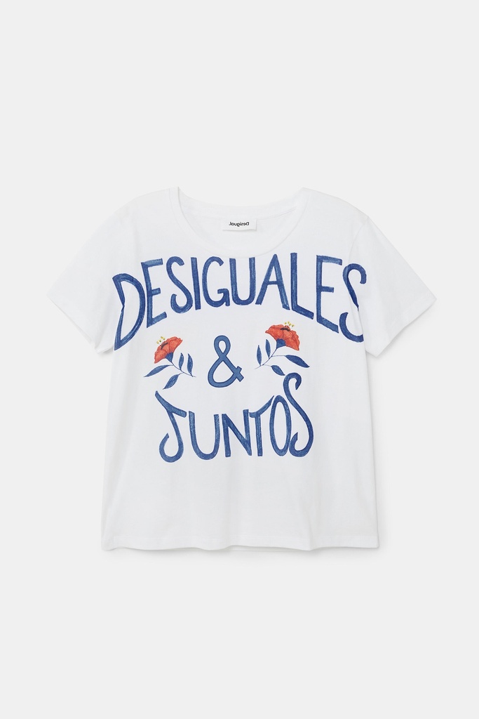 Camiseta flores 100% algodón