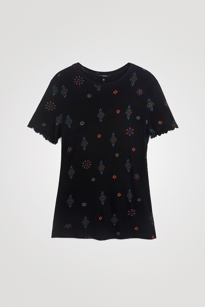 Camiseta slim flores