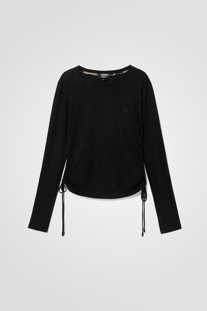 Camiseta slim fruncible