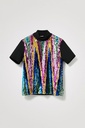 Camiseta cuello alto lentejuelas