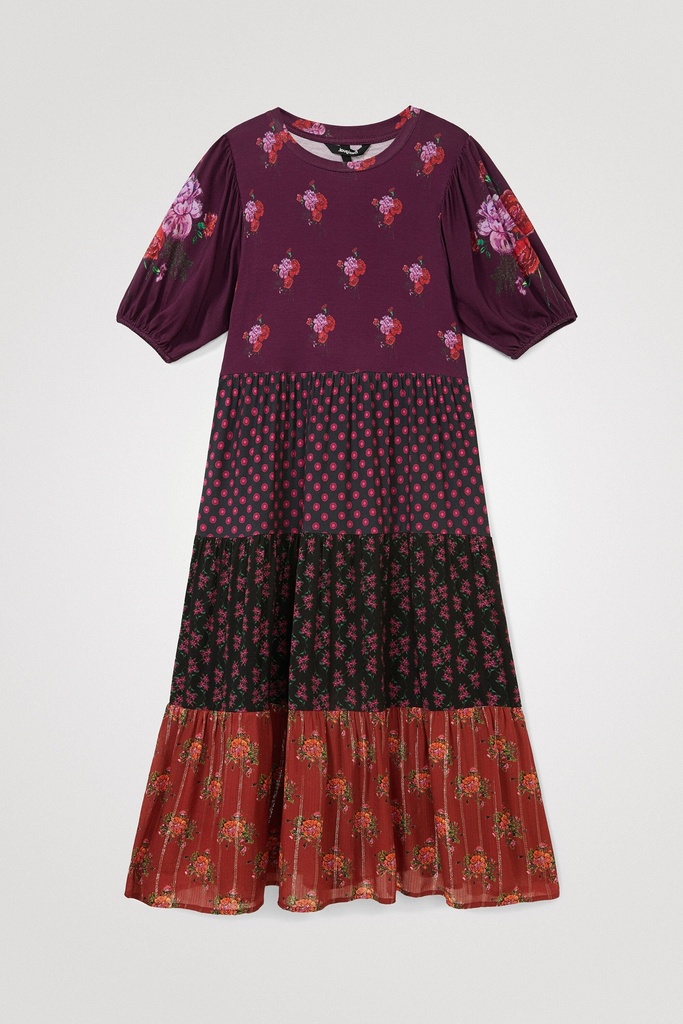 Vestido midi volantes