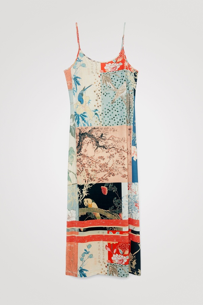 Vestido slim midi tirantes