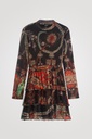 Vestido corto volantes