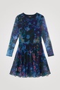Vestido corto evasé estampado
