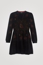 Vestido bordado botánico