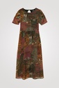 Vestido midi manga corta